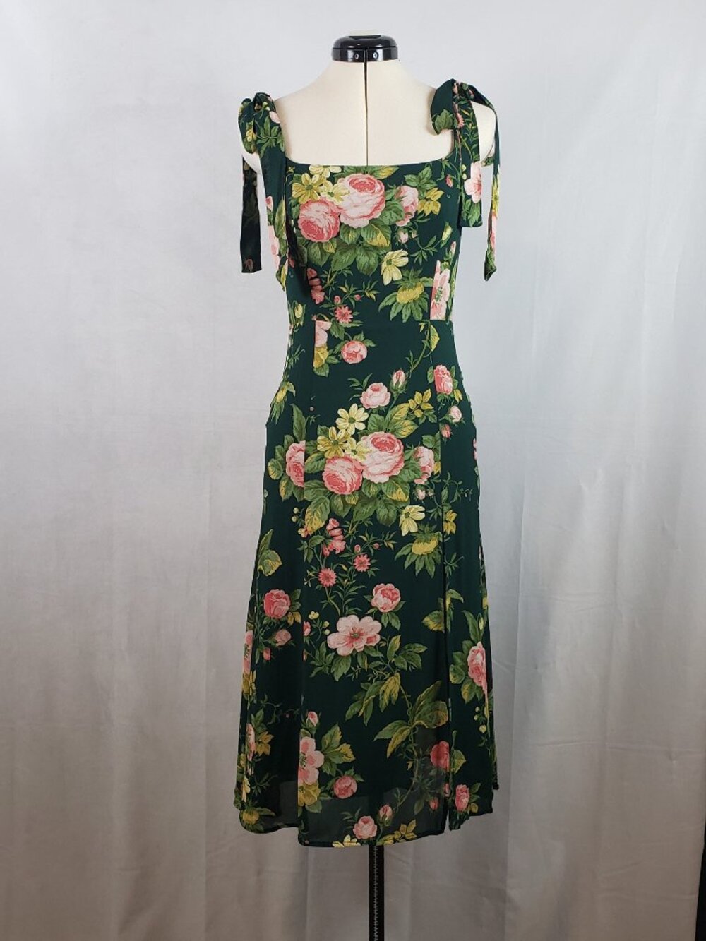 Reformation Twilight Midi Floral Pint Dress in Belvedere Modern Cottagcore Size